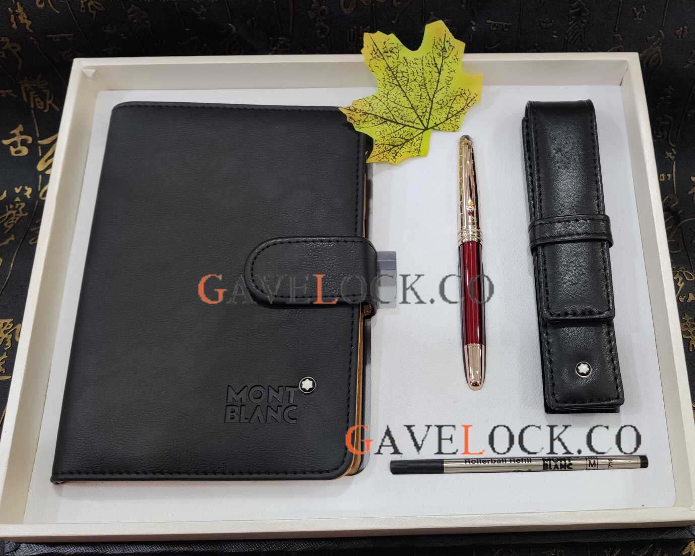 High Quality Replica Mont Blanc Leather Notebook Gift Sets